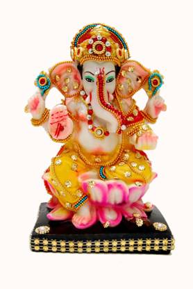 guniba god ganesh murti,ganesha murti,ganesh idol,ganesha idol,ganesha statue,ganapathy Decorative Showpiece  -  17 cm