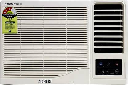 Croma 1 Ton 3 Star Window R-32 Green Refrigerent, Dust Filter AC  - White