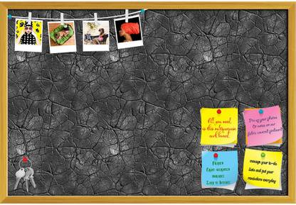 Artzfolio Realistic Cracked Texture Notice Pin Board Soft Board with Push Pins Cork Bulletin Board