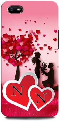 GRAFIQE Back Cover for OPPO A1k NN, N LOVE N, N LETTER, NN NAME