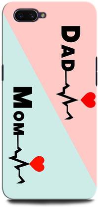GRAFIQE Back Cover for Realme C1 MOTHER, MAA, FATHER, LIFE LINE, I LOVE MY MOM DAD