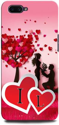 GRAFIQE Back Cover for Realme C1 IL, I LOVE L, L LOVE I, I LETTER, L LETTER, IL NAME