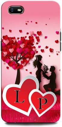 GRAFIQE Back Cover for OPPO A1k LP, L LOVE P, P LOVE L, L LETTER, P LETTER, LP NAME