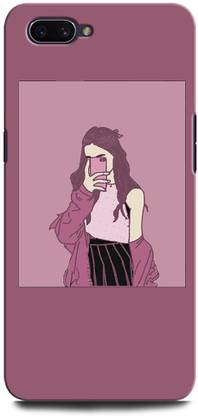 GRAFIQE Back Cover for Realme C1 ANIME GIRL, ANIMATION, SELFIE GIRL, HAPPY
