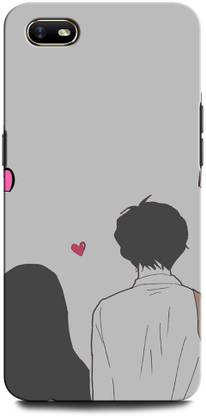 GRAFIQE Back Cover for OPPO A1k GIRL BOY ALONE, ANIME, LOVE, COUPLE