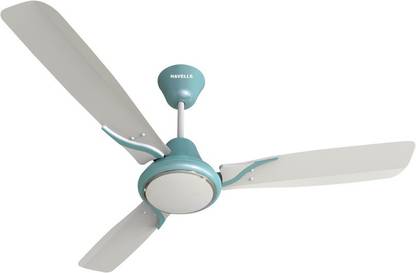HAVELLS Spartz 1200MM Pearl White Baby Blue 1200 mm 3 Blade Ceiling Fan