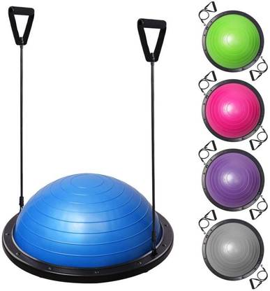 top health 58Cm Anti Skid Half Gym Exercise Ball, Bosu Ball Gym Ball With Pump and Tubes Gym Ball