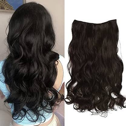 होंबों Nakli Baal FullHead Short Wig Black Curly Synthetic for Women 5 Clips 16inch 1pc हेयर एक्सटेंशन