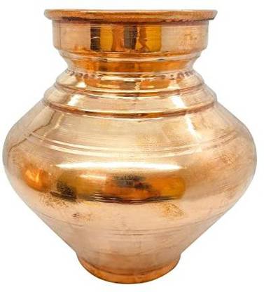 COPPER COUNTER Handmade Pure Copper Kalash/Lota for Diwali, Pooja, Festival-Home Copper Kalash