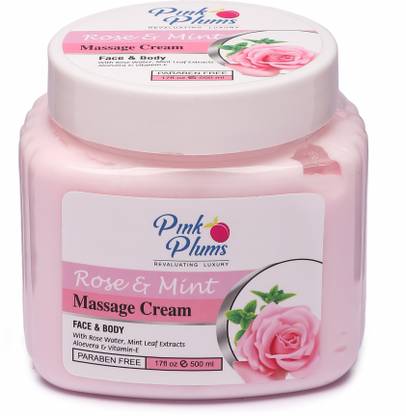 PINK PLUMS Professional Series Rose Mint Massage Cream 500 ML For All Skin Types