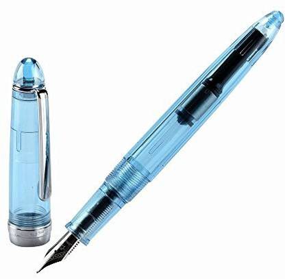Gold Leaf Jinhao 992 Student Fountain Pen (Transparent Blue) Fine Nib Fountain Pen