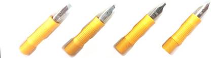 NOZOMI Spare Nib with Standard Size Holder - Set of 4 (0.5 mm, 2 mm, 3 mm, 4 mm) Pen Clip