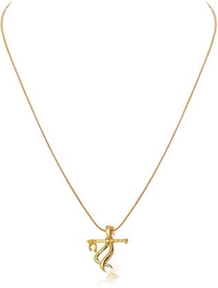Gilher Gilher Fancy Gold Plated Daily Wear Chain Pendant For Women And Girl Gold-plated Alloy Locket Set