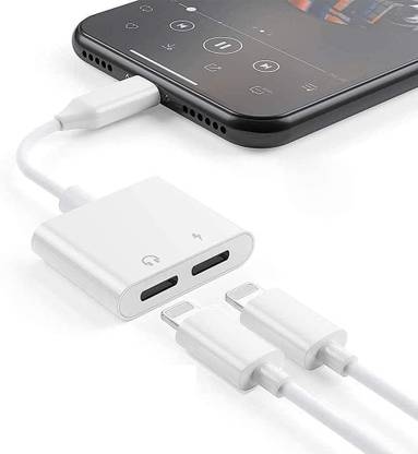 SANNO WORLD Lightning Cable 2 A 0.1 m [Audio+Charging] for iPhone Splitter Earphone Adapter Converter