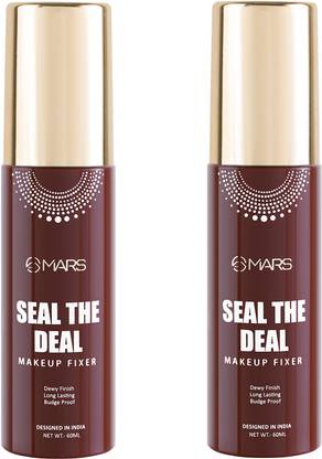 MARS Long Lasting Budge Proof Oil Free Makeup fixer Seal The Deal Pack Of 2 Primer  - 120 ml