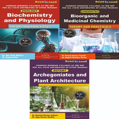 Zoology , Botany , Chemistry Combo Set (3 In 1) According To NEP Common Minimum Syllabus For All UP State Universities