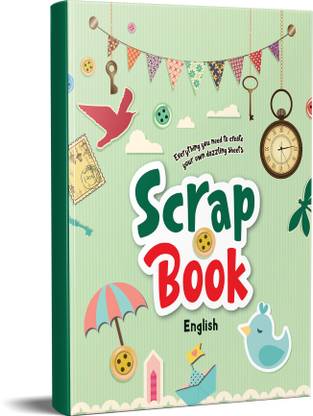 India's Unique English Scrapbook Activity Book For Kids | Summer Fun | A4 Size Approx | Multicolour Pages Unruled & Ruled Colorful Paper Sheets For Projects, School, DIY Art And Craft | Scrapbook Ideas
