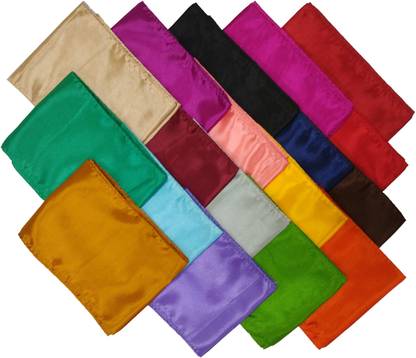 Sangeeta Saree Falls Pack of 18 Multicolor Silk Falls, Art Silk Saree Falls