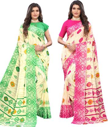 Anirav Daily Wear Georgette Saree with Unstitched Blouse
