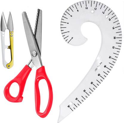 KYP Fashion Dressmaking Zig Zag Fabric Cutter Removing Threads Patterns Scale Sewing Kit