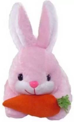 STUFY VERY CUTE SOFT STUFFED PINK RABBIT 24 CM SMALL ANIMAL  - 26 cm