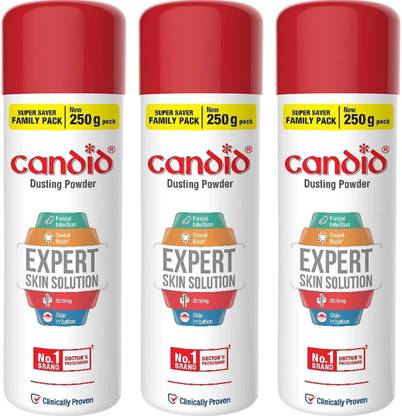 Candid डस्टिंग पाउडर 250 gm x 3 का पैक