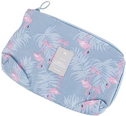 HOUSE OF QUIRK Multi-Function Portable Digital Product Storage Bag- Grey Flamingo-21X14X3CM