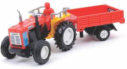 Zordik Tractor with Trolley Design Pull Back Toy for kids