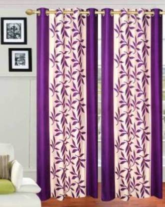 AJ Home 214 cm (7 ft) PVC Semi Transparent Door Curtain (Pack Of 2)