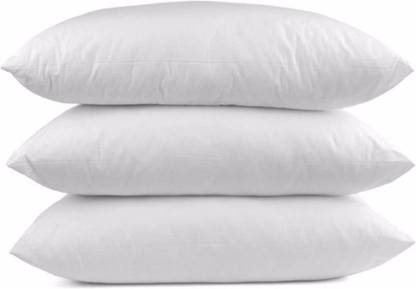 CRAZY WORLD Microfibre Sleeping Pillow Pack of 3 Solid
