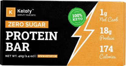 Ketofy Keto Protein Bar | Energy Breakfast Bar | Ultra Low-Carb Keto Snacks | No Sugar Protein Bars