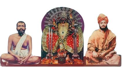 Vils [Small Size] Shri Maha Kali Maa, Swamy Vivekananda,Ramakrishna Paramahamsa Religious Frame