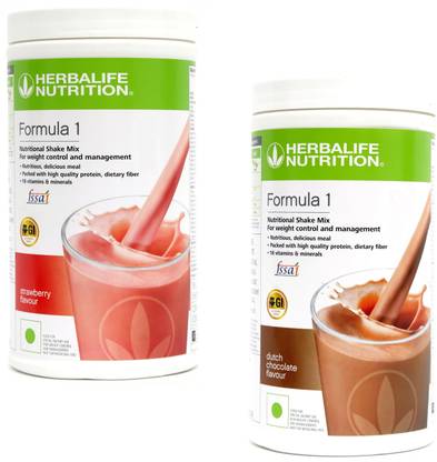HERBALIFE Formula 1 Protein Shake Strawberry + Chocolate Plant-Based Protein