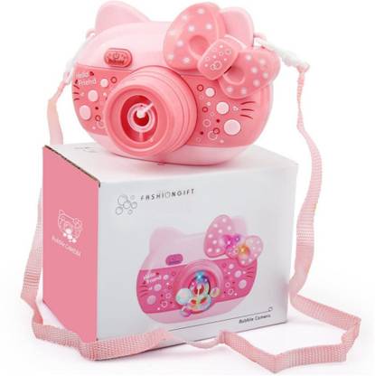 BREZZ Bubble Camera Hello Kitty Automatic Bubble Machine Toy With light And Music Toy Bubble Maker
