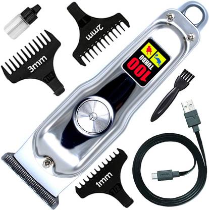 RDFG Fast Charging 0 Trim Beard Moustache Trimmer Hair Clipper Razor 0mm to 3mm 90376 Fully Waterproof Body Groomer 120 min  Runtime 3 Length Settings