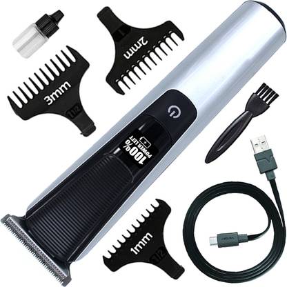 RDFG Fast Charging 0 Trim Beard Moustache Trimmer Fully Waterproof Body Groomer 120 min  Runtime 3 Length Settings