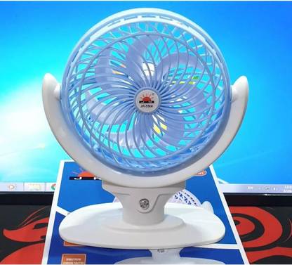 Keekos Rechargeable Table Fan You Can Also use Directly Fan Power Bank Table Fan Powerful Rechargeable 1.5 Watts Table Fan with 21 SMD LED Light USB Fan, Rechargeable Fan
