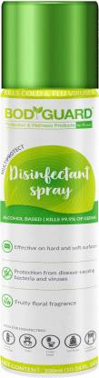 Bodguard Multipurpose Alcohol Based Disinfectant Sanitizer Spray - 300 ml, Kills 99.9% of Germs Spray