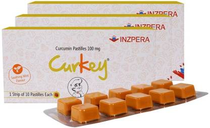 curkey Pastilles for Quick Relief from Sore Throat with Natural Curcumin Extract
