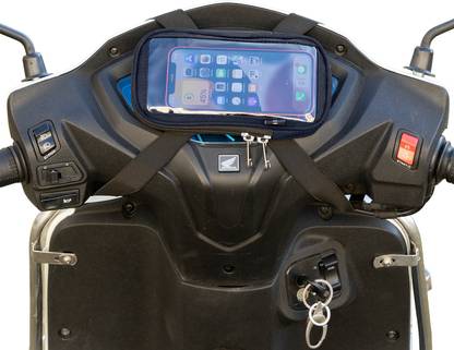Yumin Mobile Holder Pouch Bag For Activa Jupiter All Scooter Scooty 7 Inches (Blue) Bike Mobile Holder
