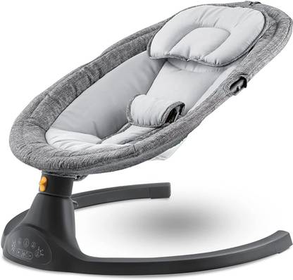 baybee Premium Bluetooth Enabled Electric Baby Swing with Adjustable Swing Speed, Soothing Vibrations & Music | Baby Rocker with Mosquito Net, 3 Point Safety Belt & Removable Baby Toys (Black) Bouncer