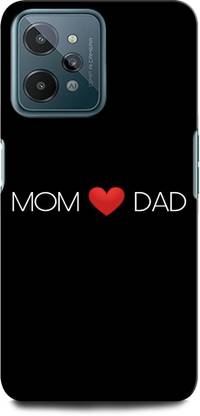 ORBIQE Back Cover for Realme C31 MOTHER, MAA, FATHER, LIFE LINE, I LOVE MY MOM DAD
