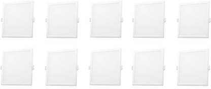 Syska 15W SQUARE WHITE 6500K LED CEILING PANEL PACK OF-10 Downlighter Ceiling Lamp