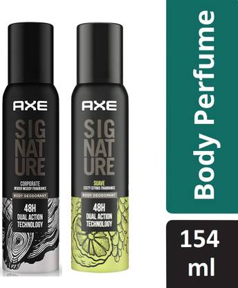 AXE Signature Corporate With Suave Body Deodorant (2X122ml) Deodorant Spray  -  For Men