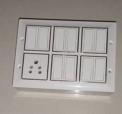 supriya led combind Box (CONA) 10 Switch, 1 Socket (ISI Mark) Wall Plate