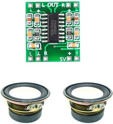 Mechanic37 Combo of PAM8403 Dual Stereo Amplifier With 4 ohm Speakers 3W × 2 Electronic Components Electronic Hobby Kit