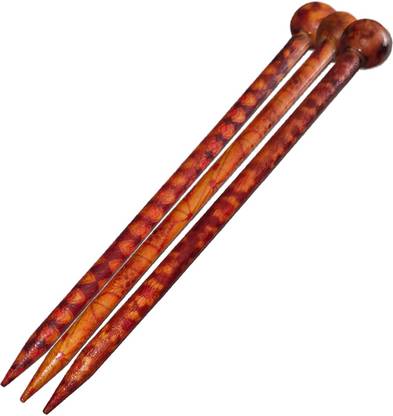 SENECIO® 3 pack wooden hair sticks random designs sticks Bun Stick
