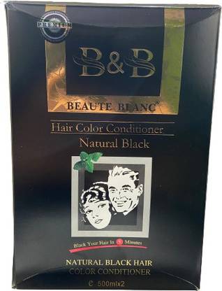 BEAUTE BLANC BB HAIR COLOR CONDITIONER NATURAL BLACK 1000 ML , NATURAL BLACK