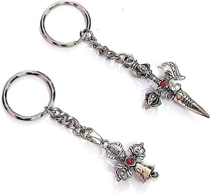 AIR9999 Tibetan Nepalese Dorje Bell And Phurba Key Chain Key Rings Key Chains Key Chain