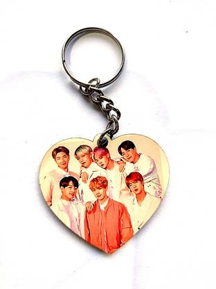 Convay BTS Gang Photo Heart Shape Key-Chain Key Chain